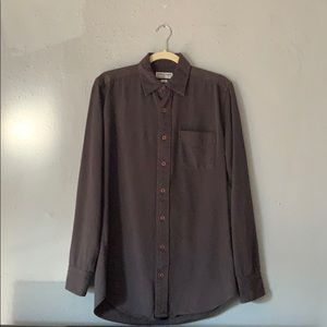 Charcoal Twill Button Down